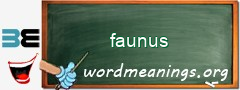 WordMeaning blackboard for faunus